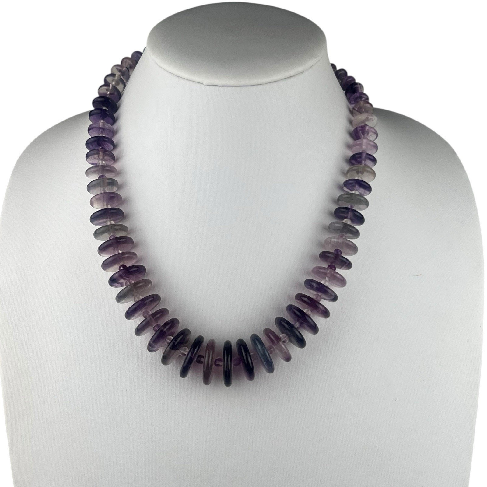Dtr Jay King Graduated Amethyst Discs Sterling Silver Clasp Necklace 20 80$